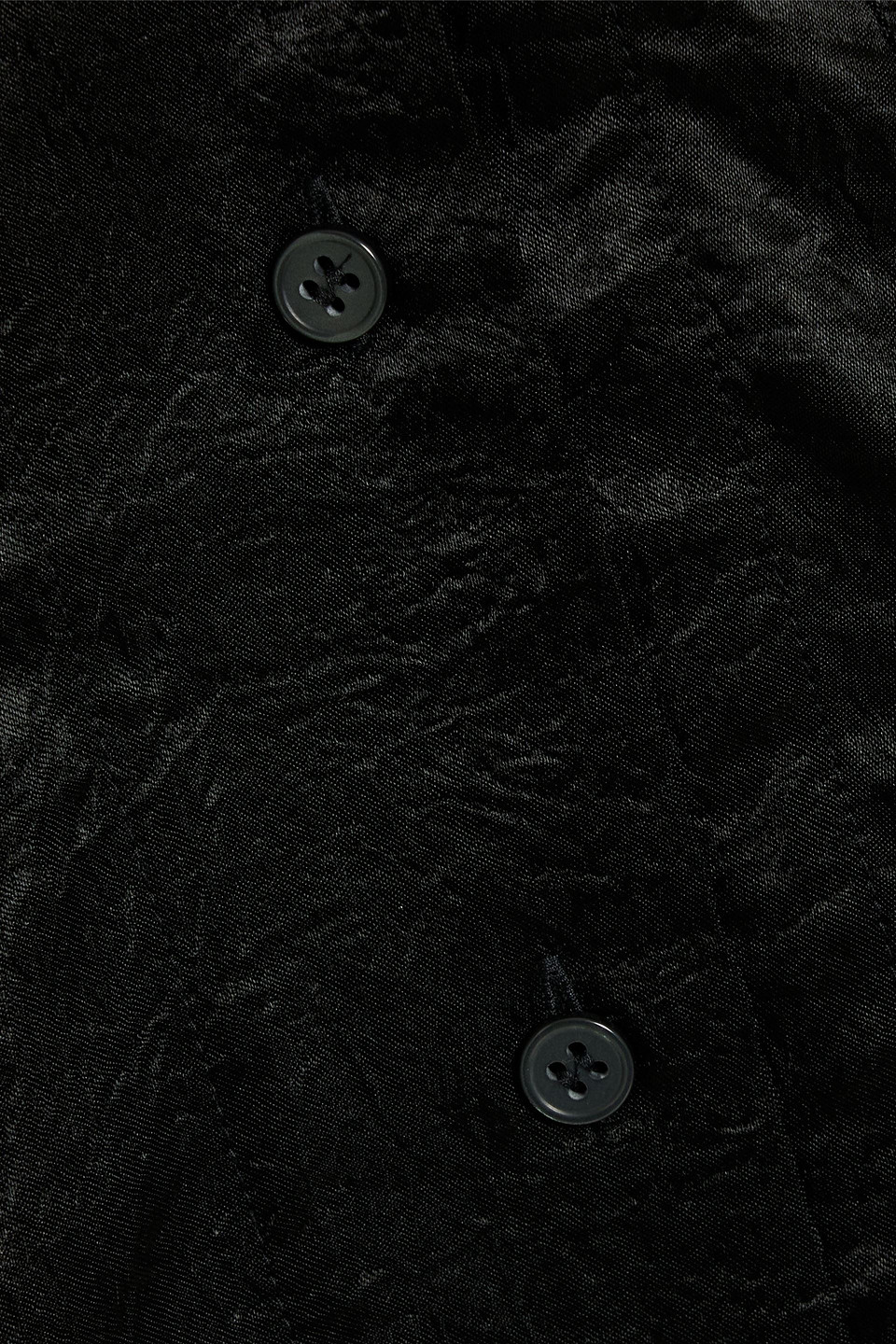 Acne Studios Crinkled-satin Shirt In Black