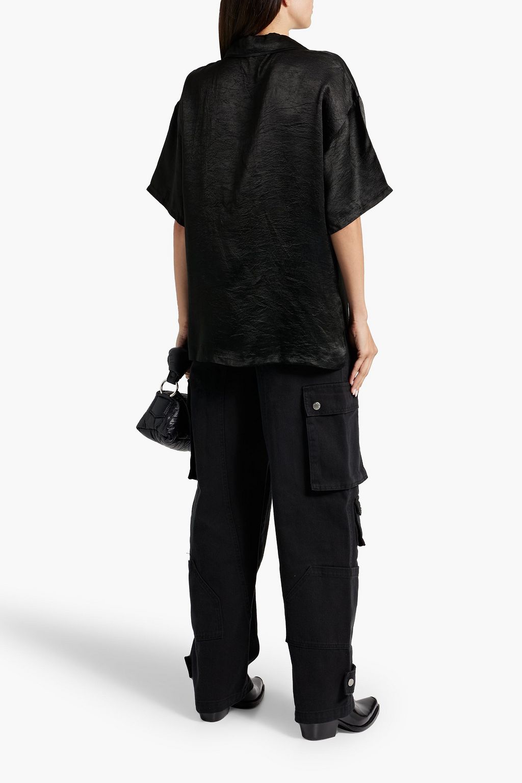 ACNE STUDIOS Crinkled-satin shirt