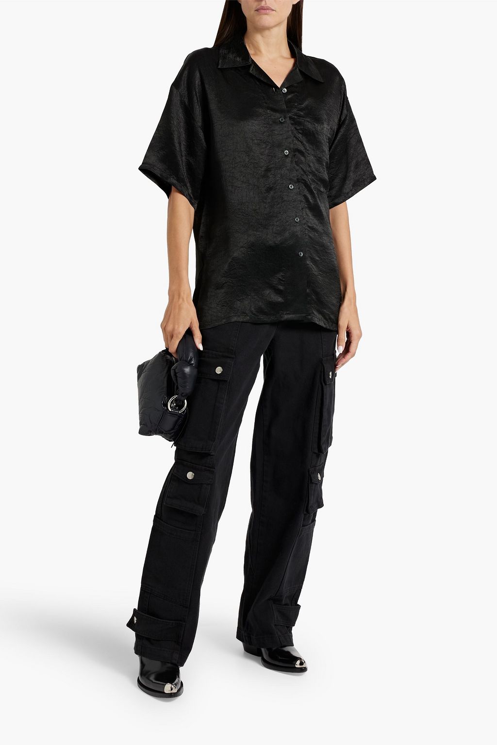 ACNE STUDIOS Crinkled-satin shirt