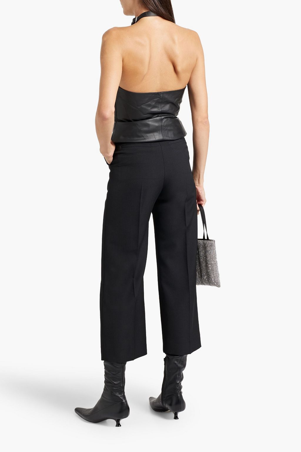 ACNE STUDIOS Cropped grain de poudre wide-leg pants