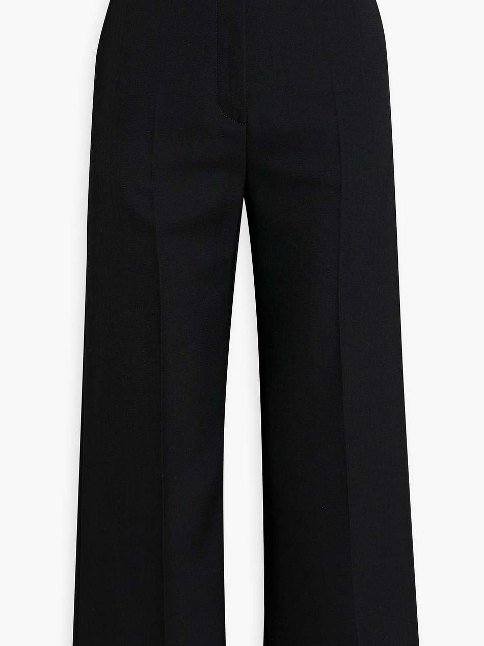 cropped grain de poudre wide-leg pants