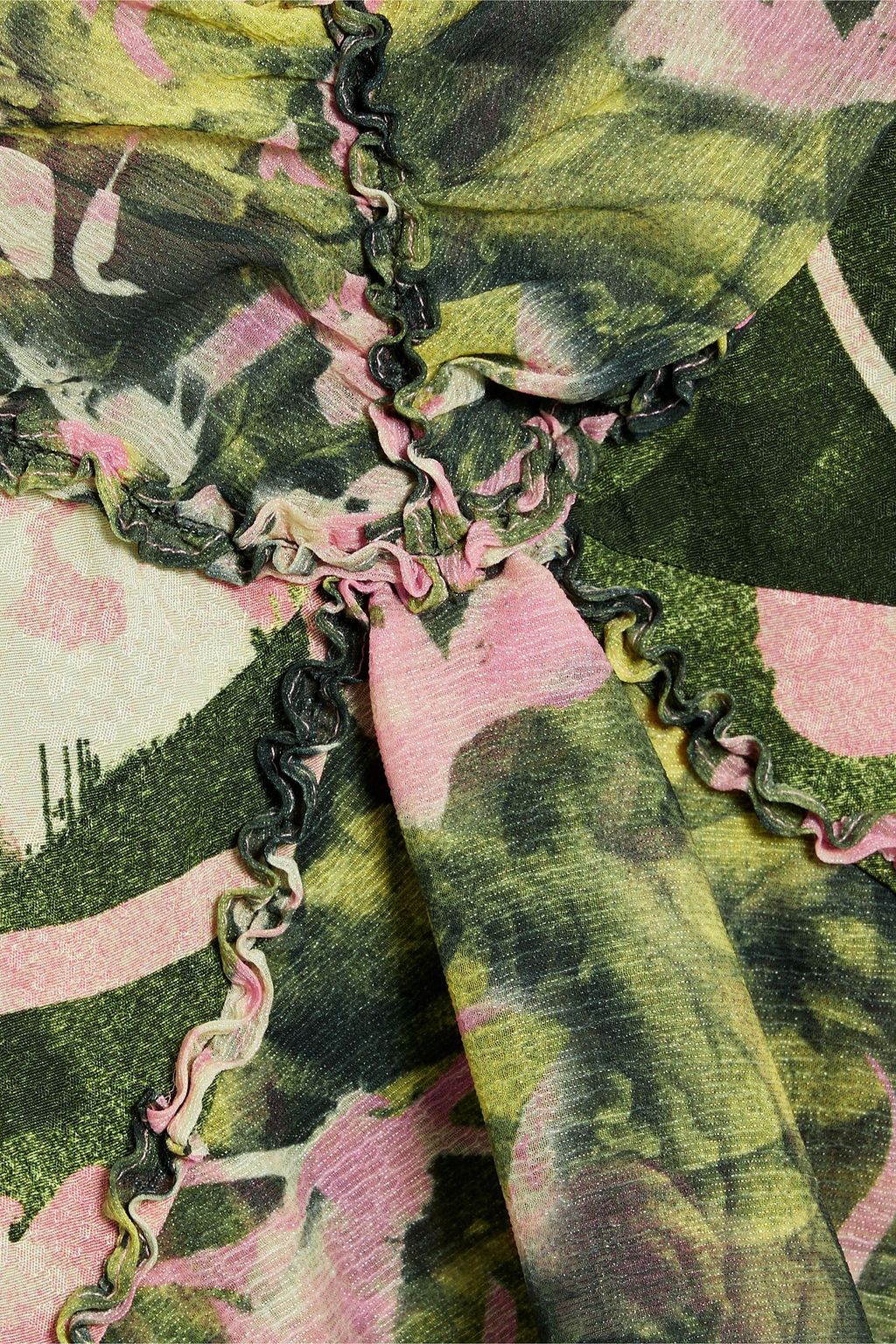 3.1 PHILLIP LIM Ruffled floral-print georgette and crepe midi dress