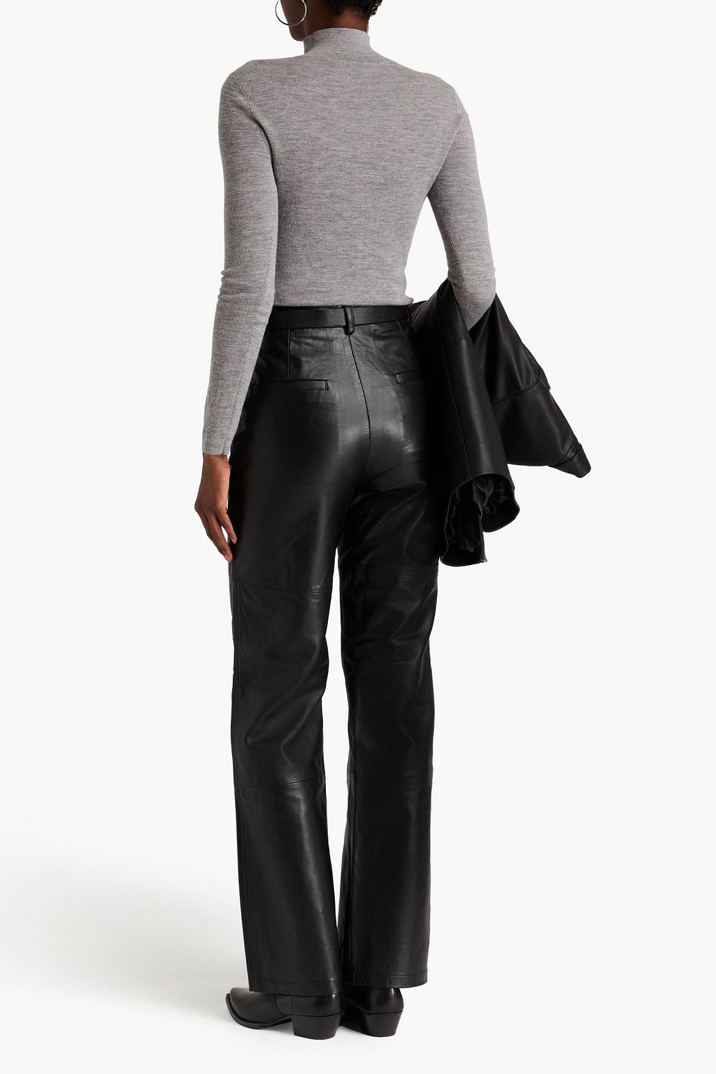 DEADWOOD Flynn Hose mit weitem Bein aus Leder