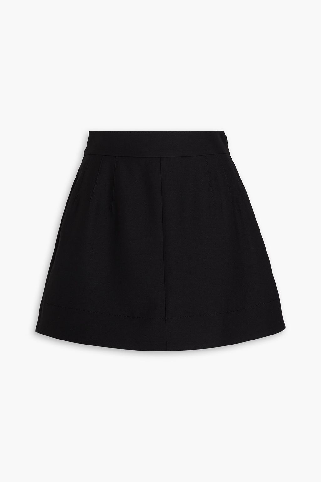 VALENTINO GARAVANI Skirt-effect wool and silk-blend crepe