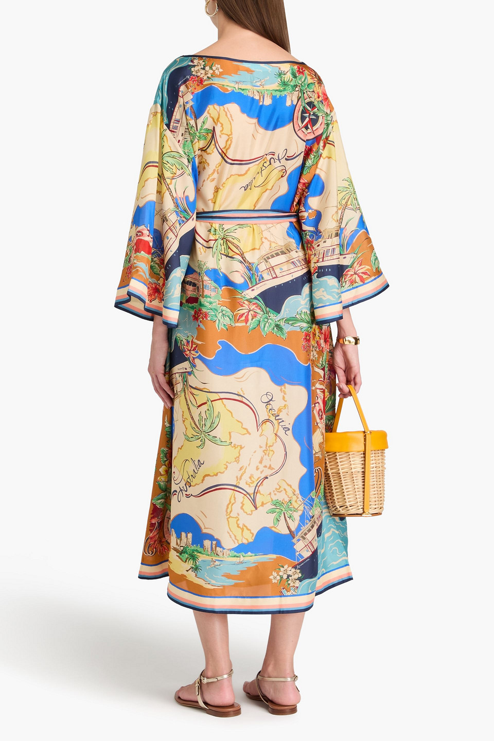 Zimmermann Alight Midi Dress In Beige