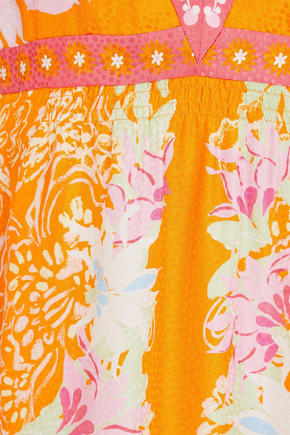 Saloni Cutout Printed Silk-satin Jacquard Maxi Dress In Orange
