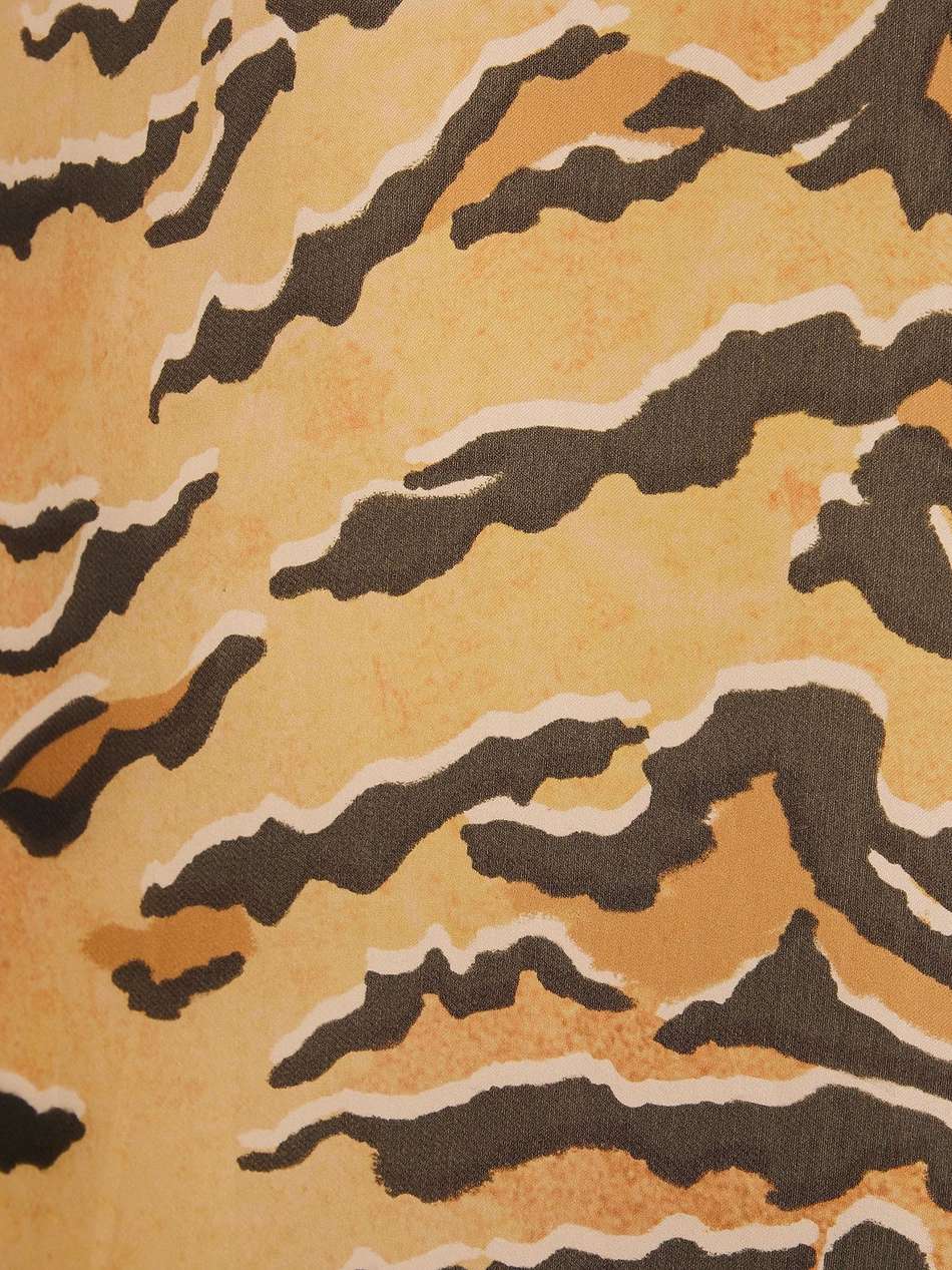 tiger-print silk maxi dress