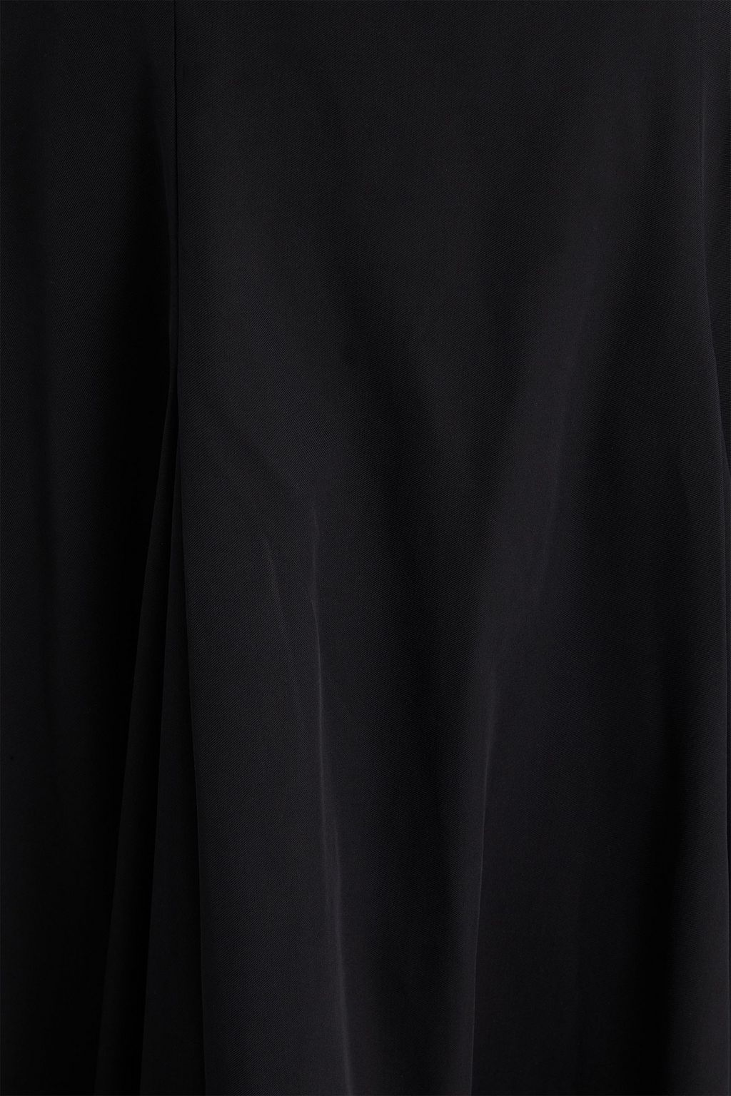 KHAITE Lalita pleated cotton-blend twill halterneck midi dress