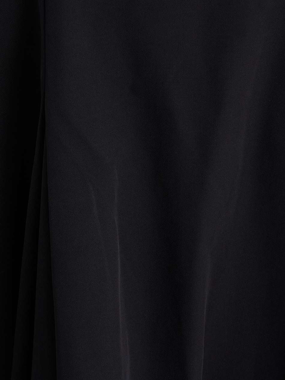 pleated cotton-blend twill halterneck midi dress