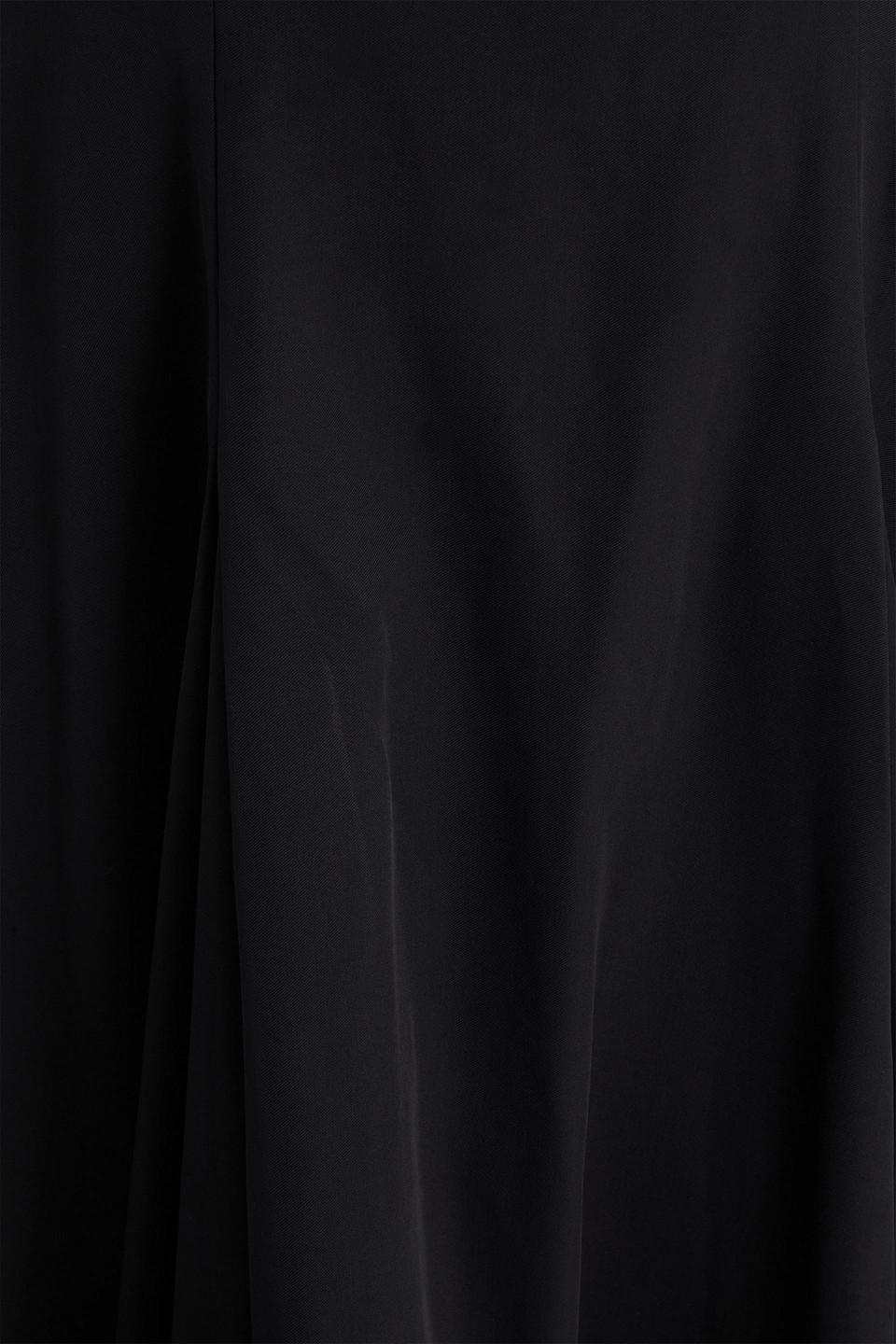 Khaite Pleated Cotton-blend Twill Halterneck Midi Dress In Black