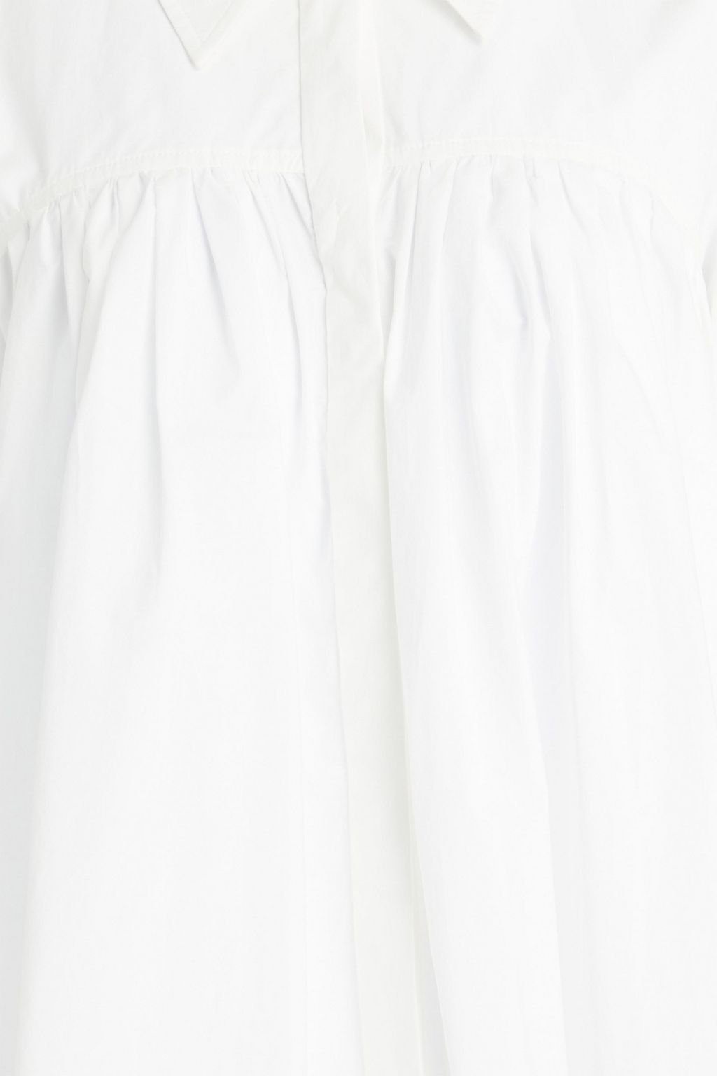KHAITE Collie gathered cotton-poplin shirt