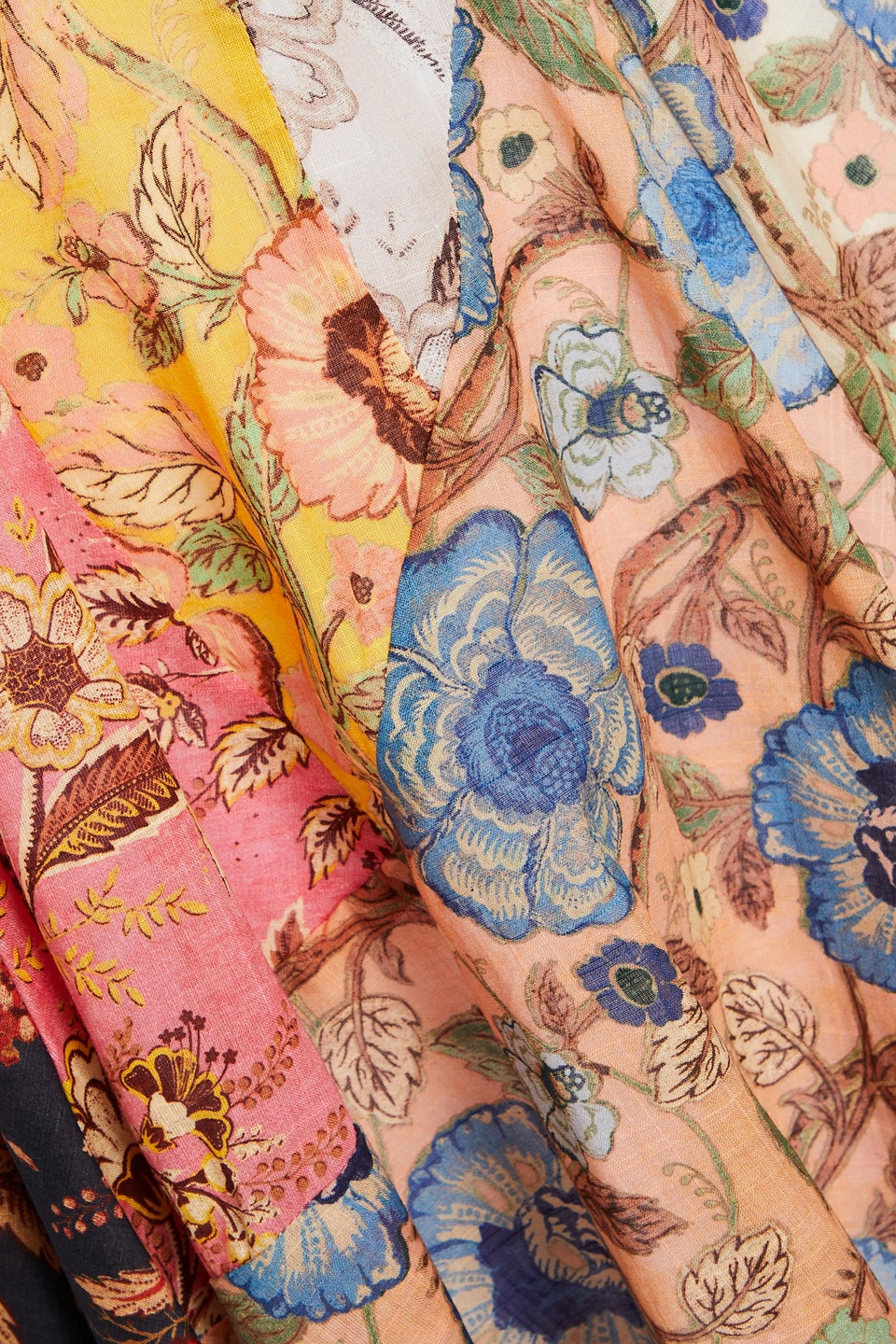 ZIMMERMANN ASYMMETRIC FLORAL-PRINT COTTON DRESS