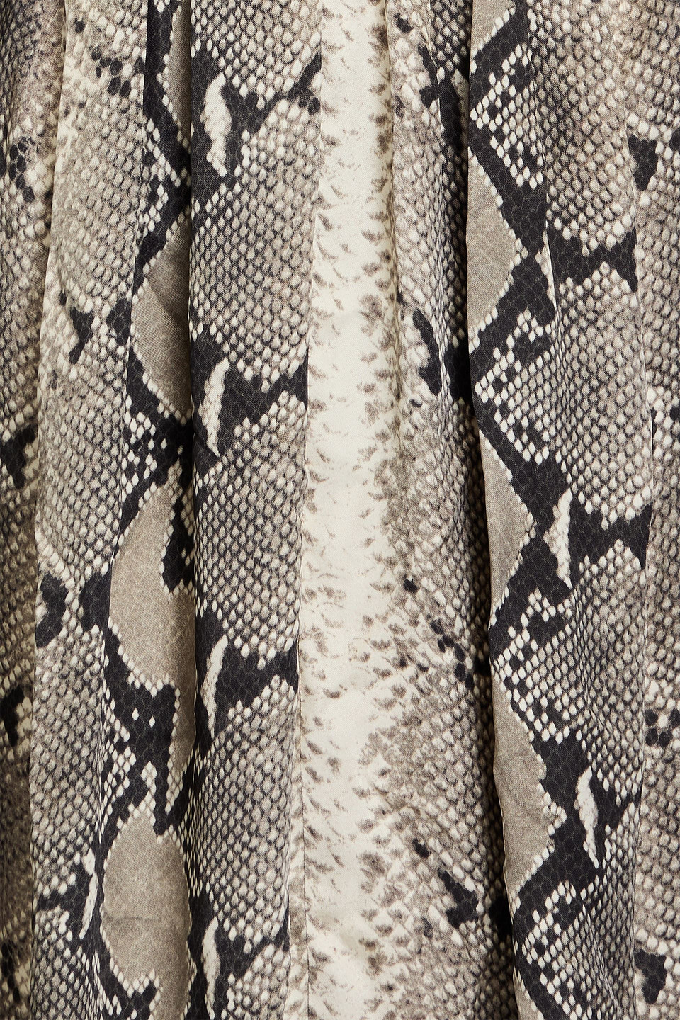 Khaite Cole Off-the-shoulder Snake-effect Georgette Maxi Dress In Animal Print