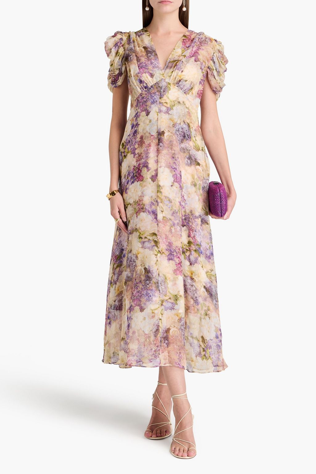 ZIMMERMANN Floral-print silk-chiffon midi dress