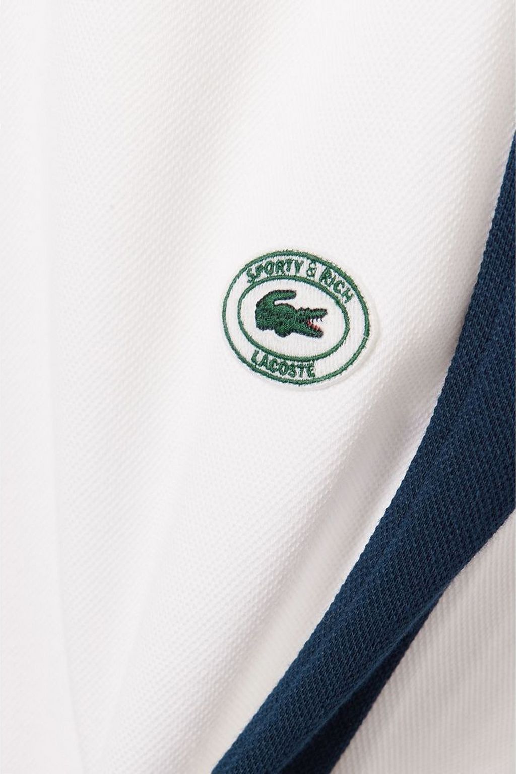 LACOSTE X SPORTY & RICH بنطال رياضي مُخطّط من مزيجٍ من القطن البيكيه