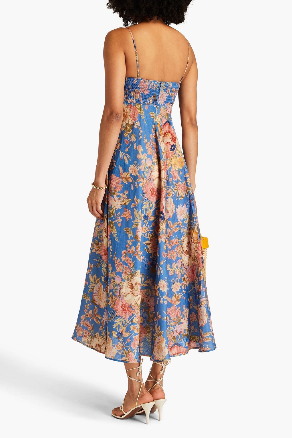ZIMMERMANN Floral-print linen midi dress