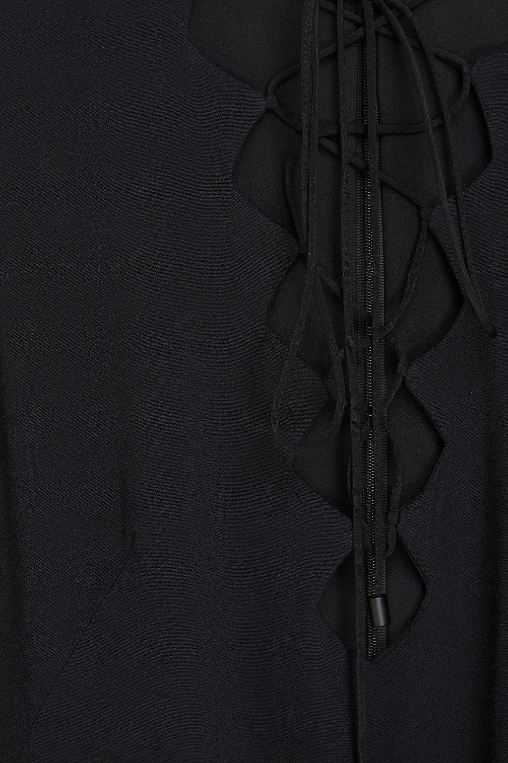 SALONI Lace-up crepe jumpsuit