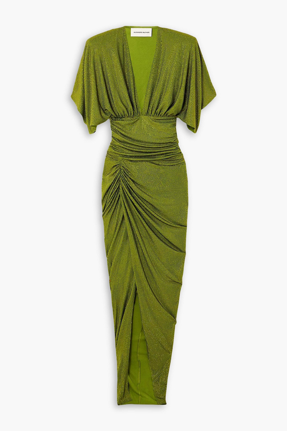 slim fit dress slacks One Shoulder Crystallized Dress, Forest Green / 4 main image 1