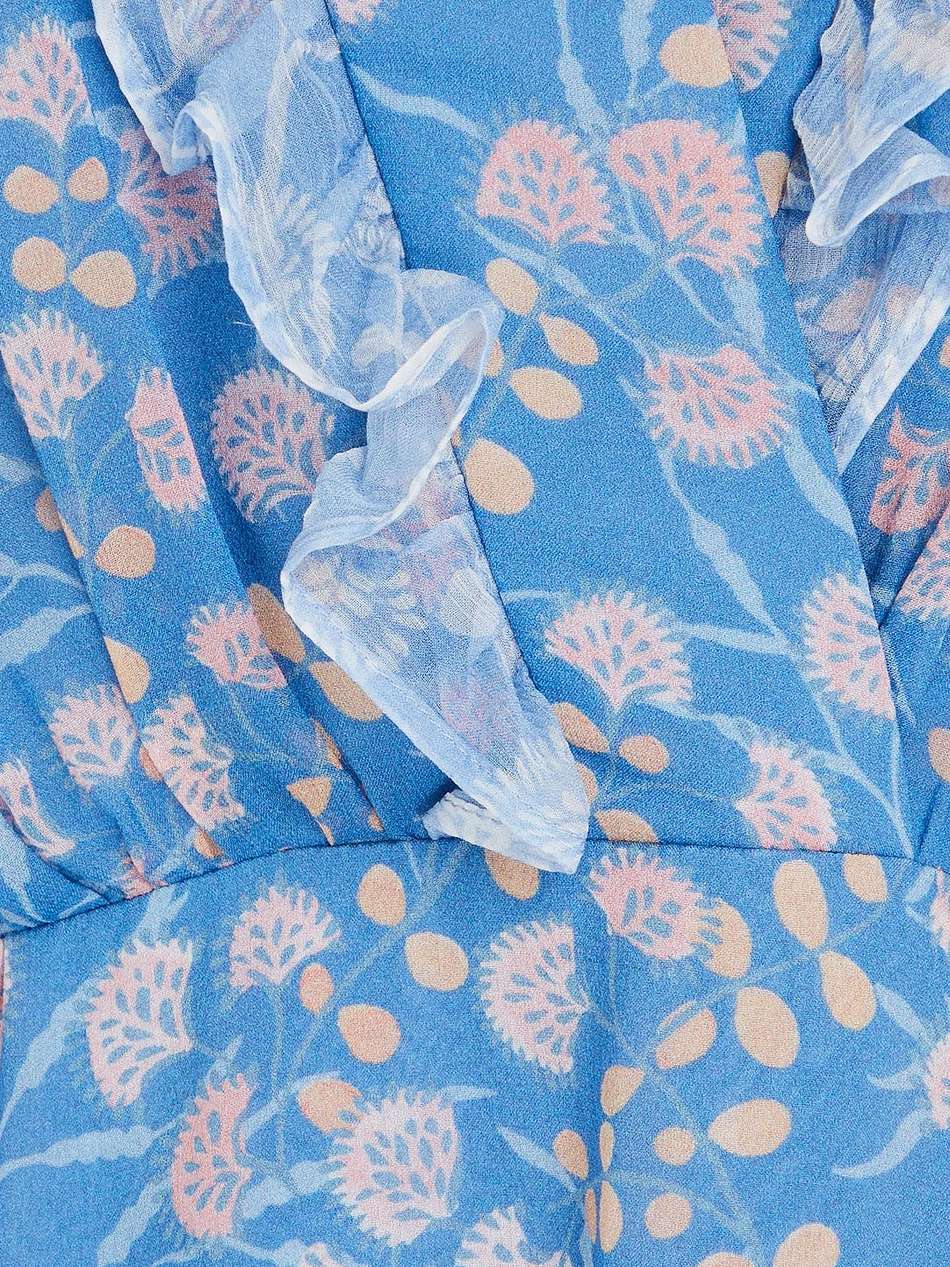 jolie tiered floral-print silk-chiffon midi dress