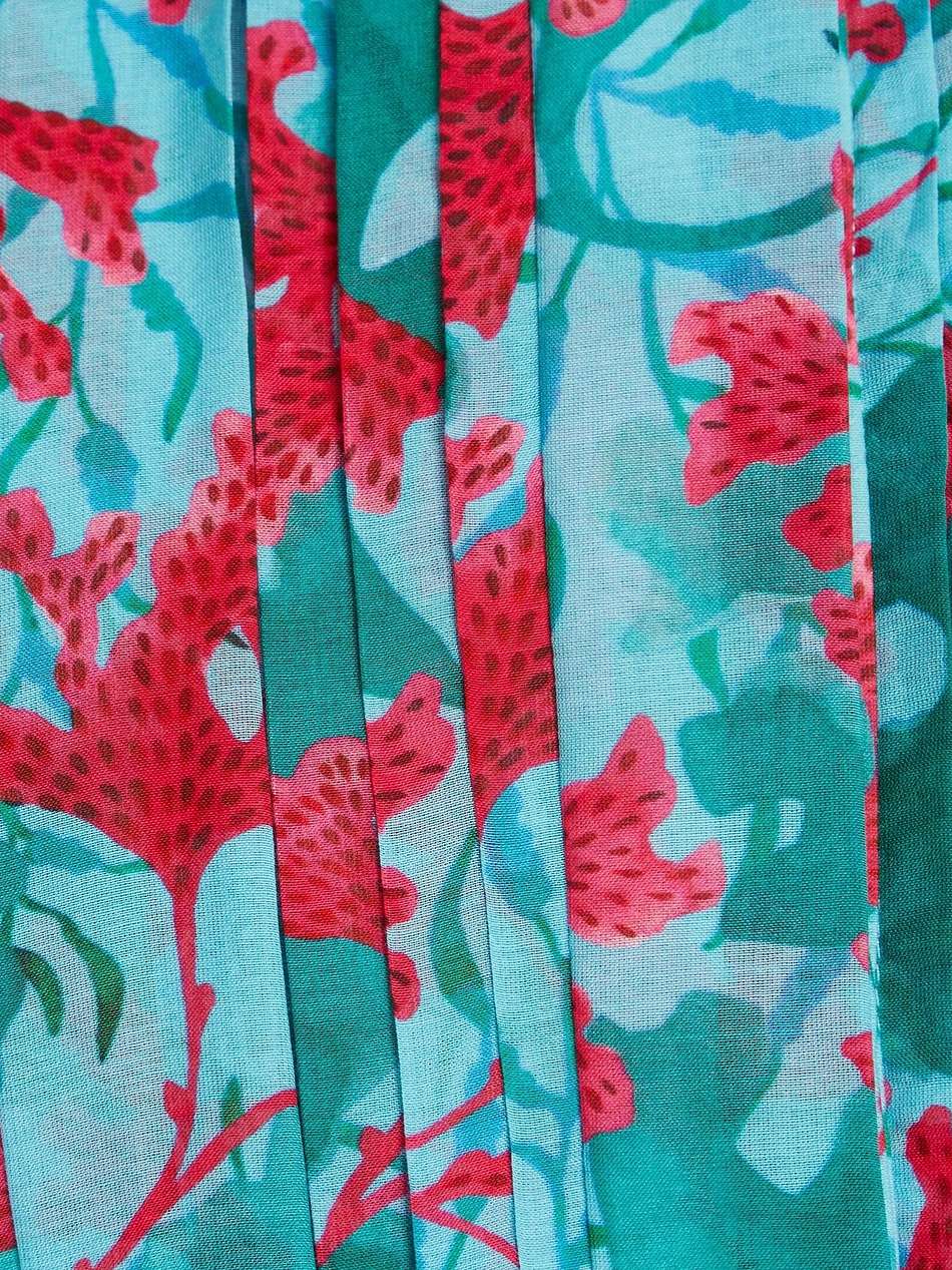 penny belted printed cotton and silk-blend voile mini dress