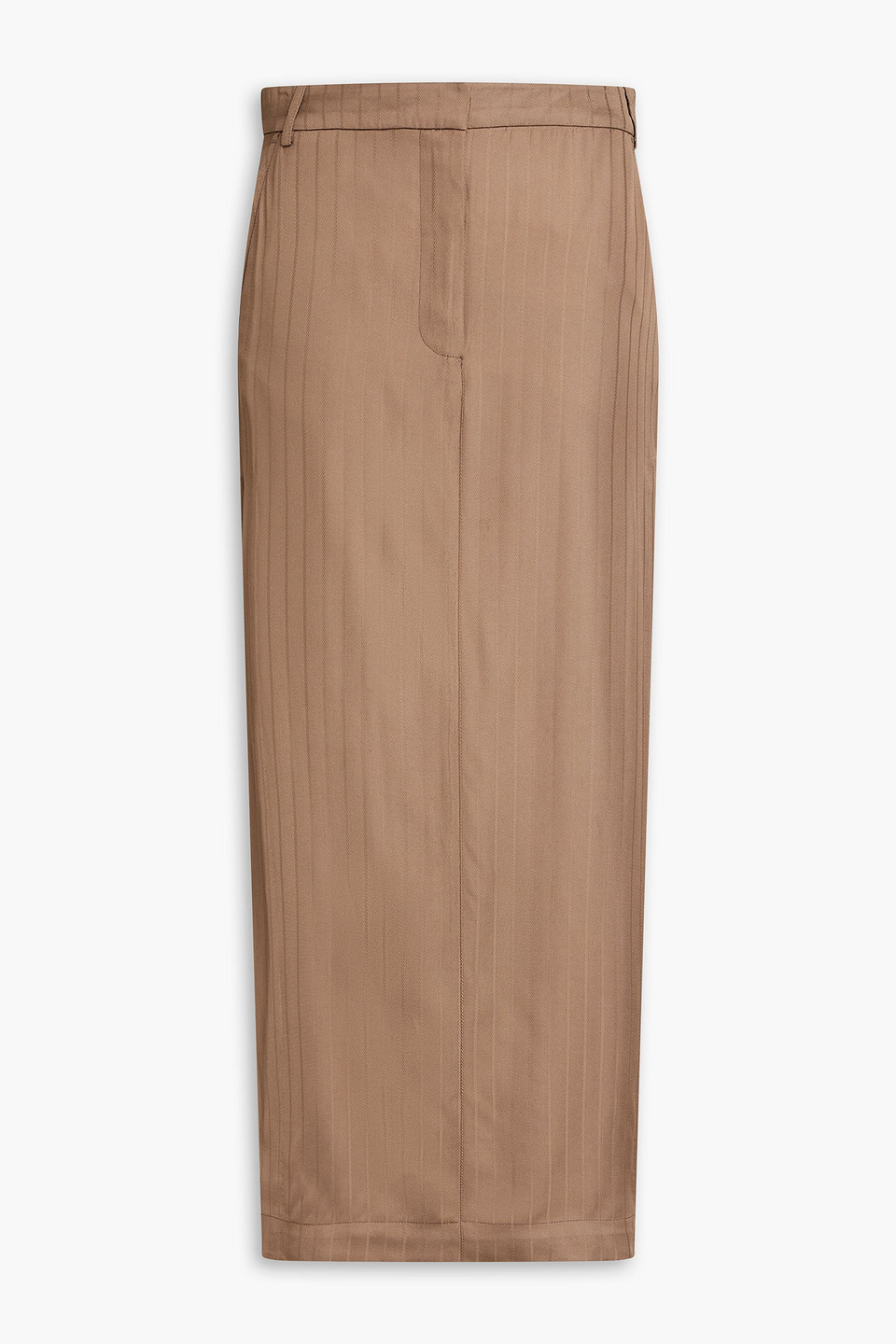 REMAIN Birger Christensen - Pinstriped satin-twill maxi skirt - Neutral - DE 38