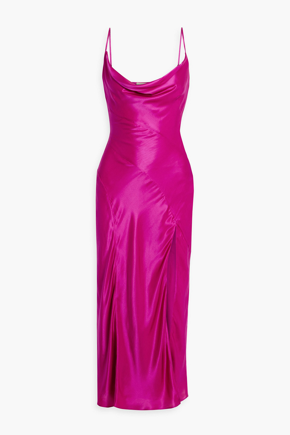 Nicholas Lennon Satin Dress In Magenta