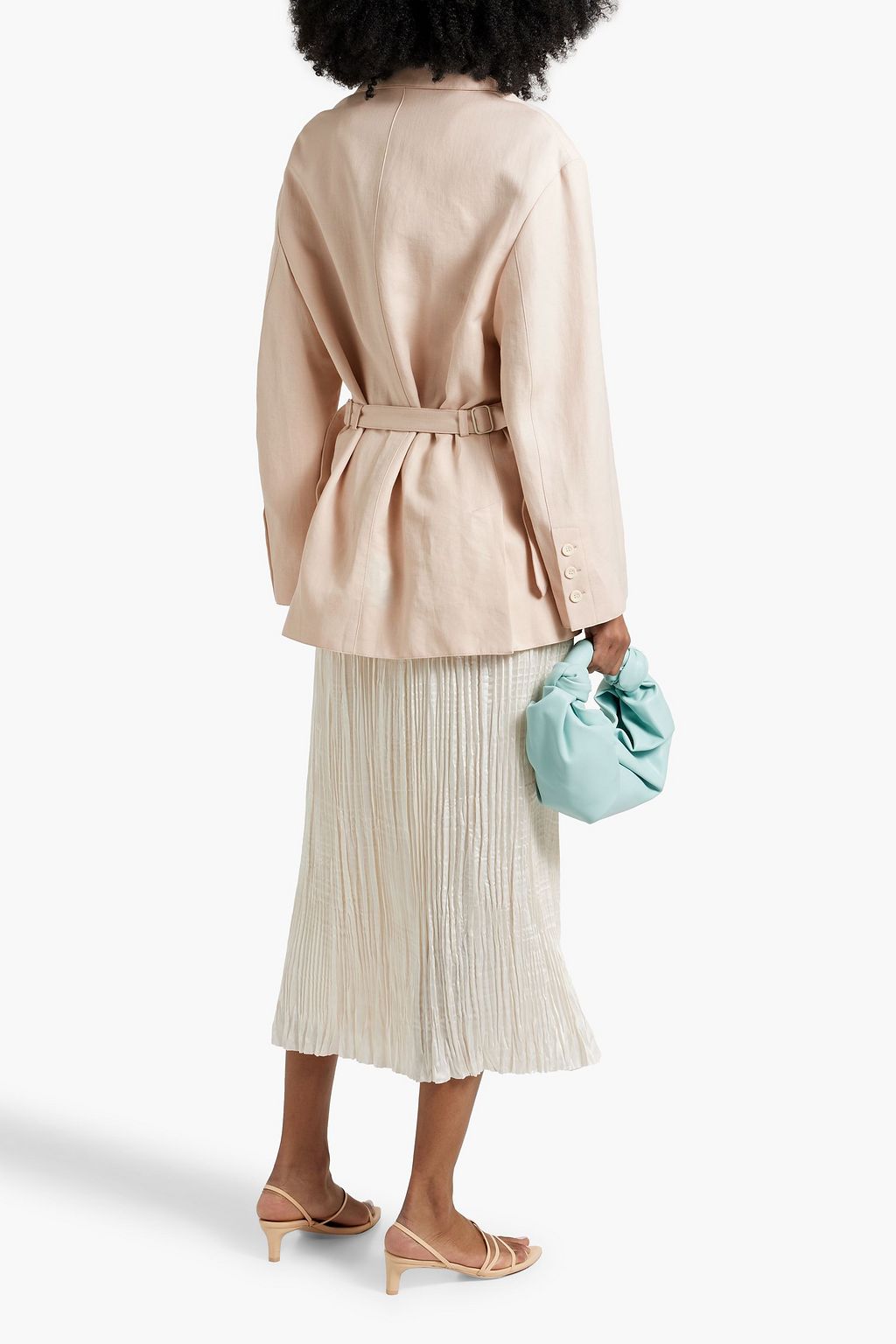 ACNE STUDIOS Belted wool and hemp-blend twill blazer