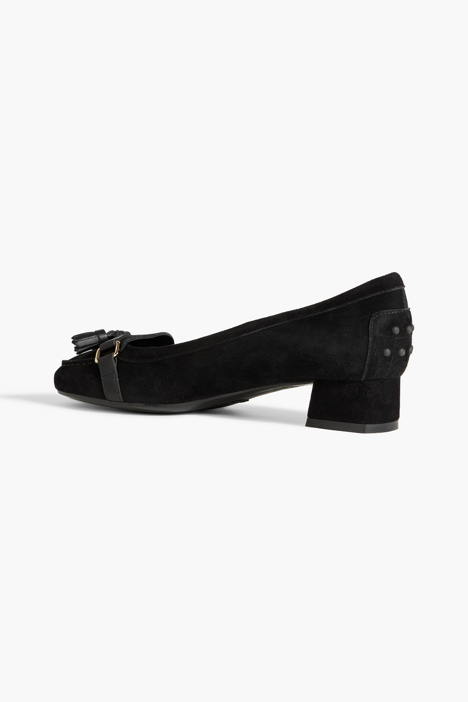 TOD'S TASSELED SUEDE PUMPS 