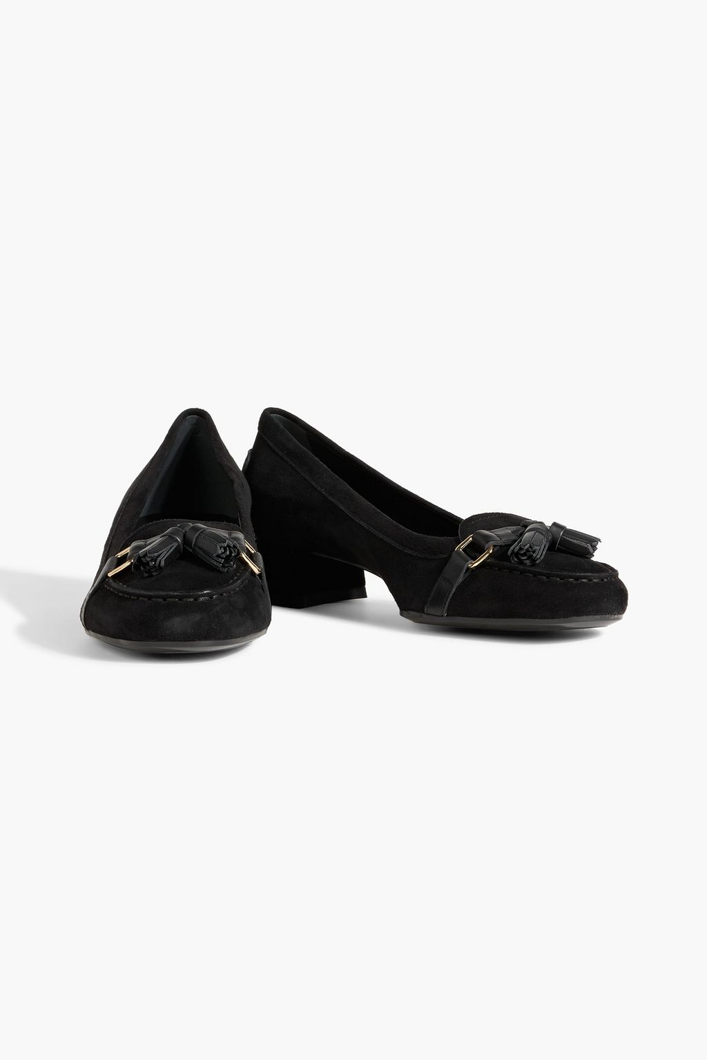 TOD'S Leather wedge pumps | THE OUTNET TOD'S Leather wedge pumps | THE OUTNET