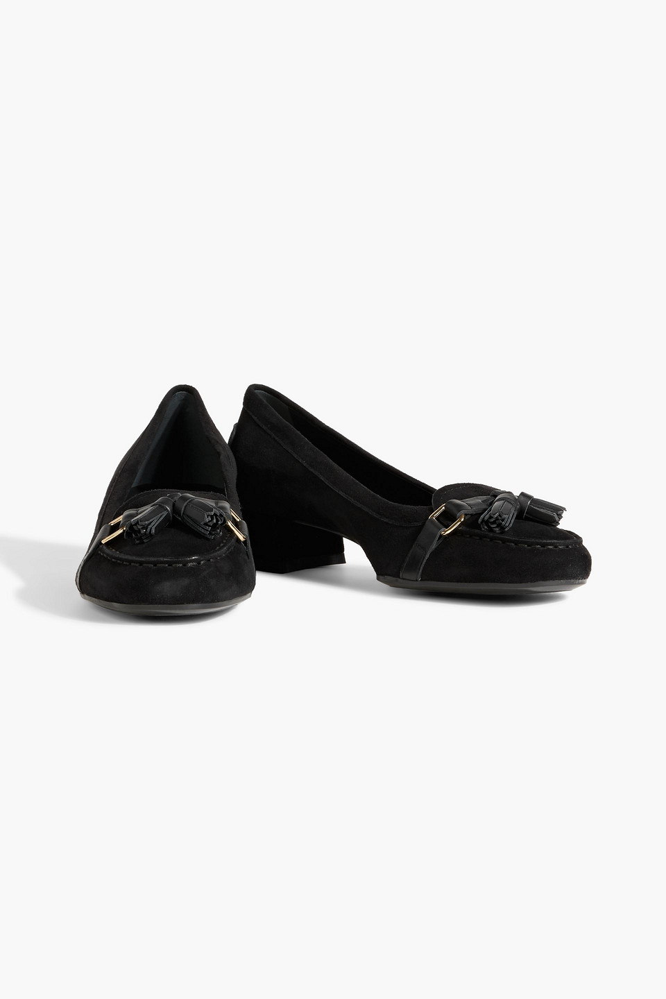 TOD'S TASSELED SUEDE PUMPS 