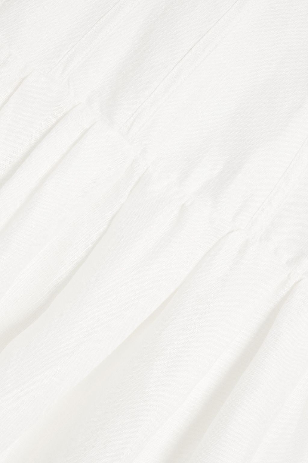 NICHOLAS Gathered linen midi dress