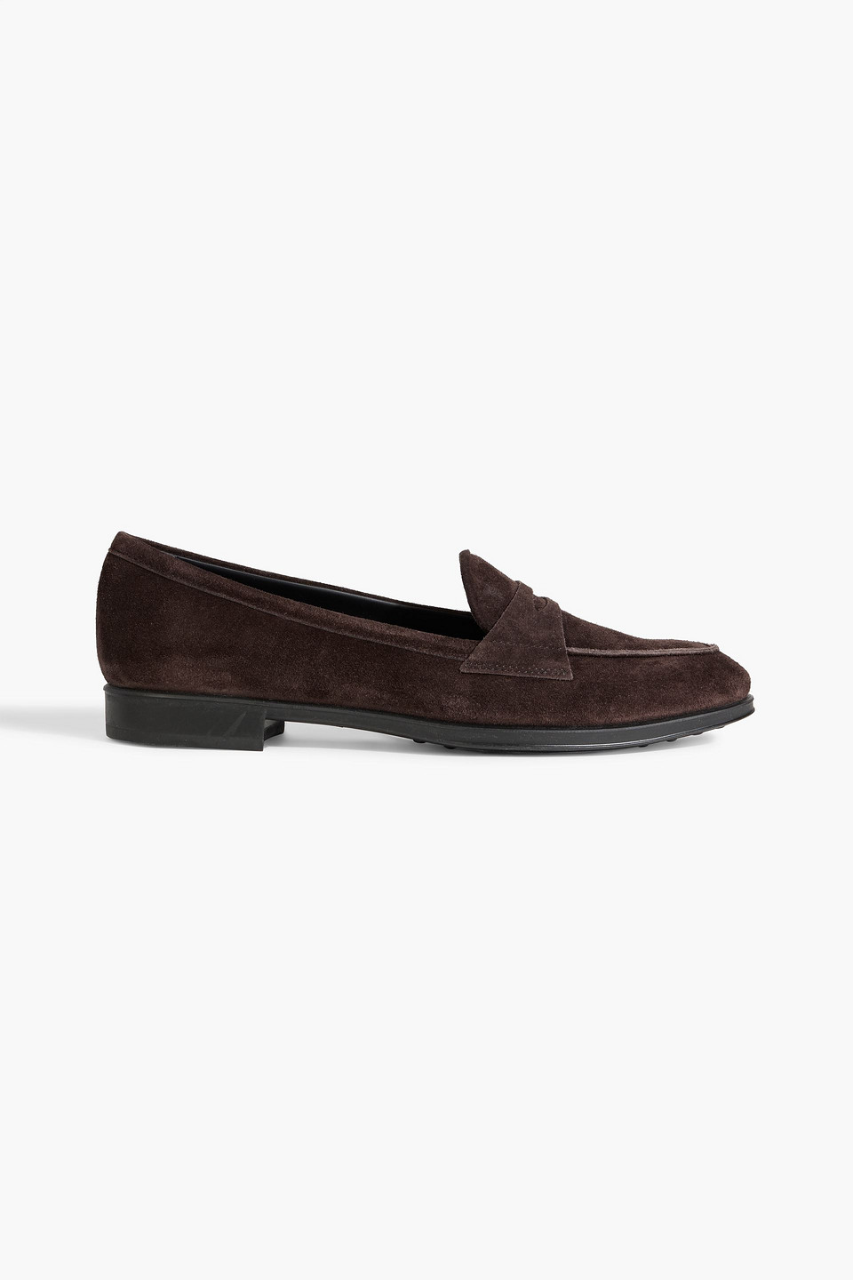Tod's Suede Loafers In Chocolate
