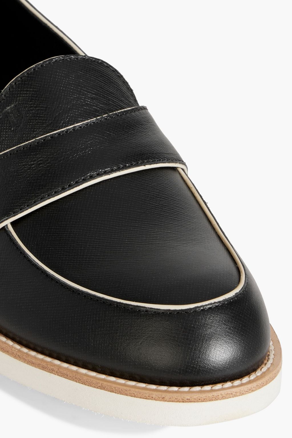 TOD'S Textured-leather loafers