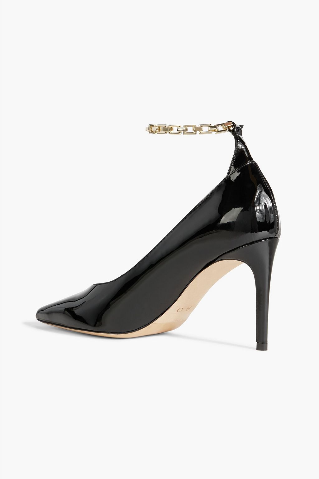 IRO Eskio chain-embellished patent-leather pumps