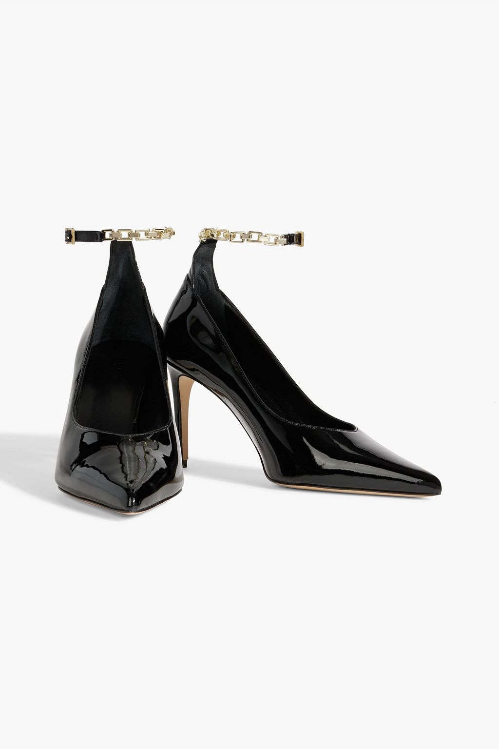 IRO Eskio chain-embellished patent-leather pumps