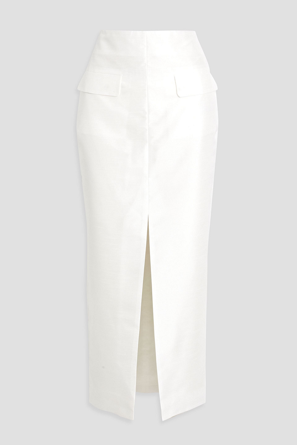 Nicholas Carmella Shantung Maxi Skirt In White