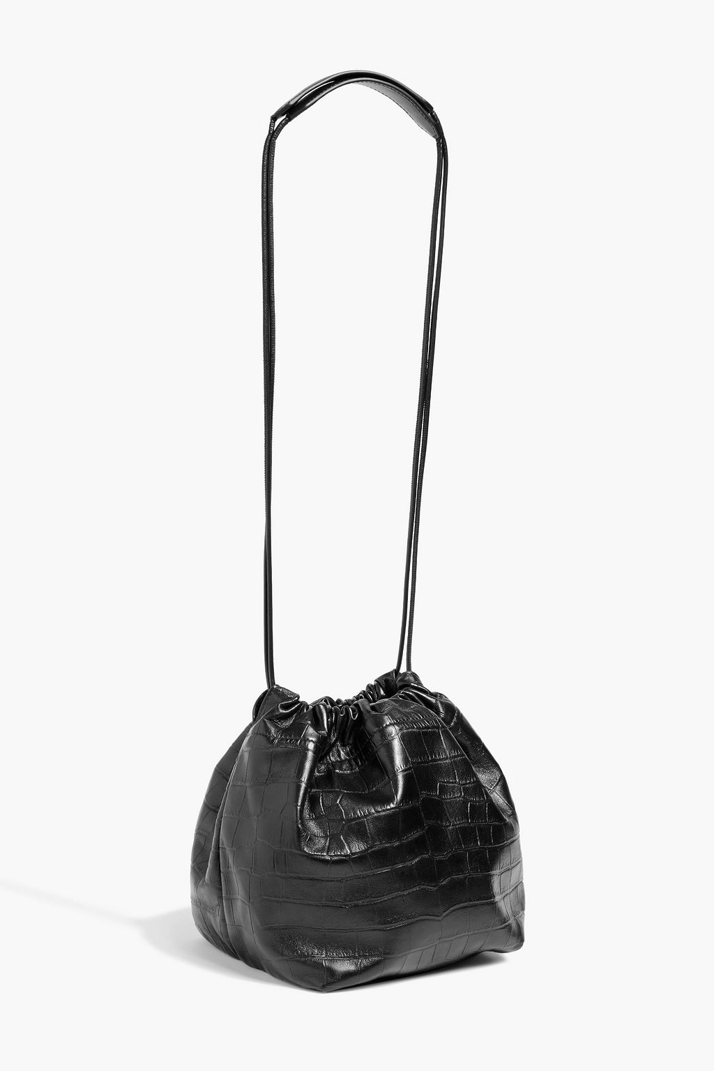 JIL SANDER Croc-effect leather bucket bag