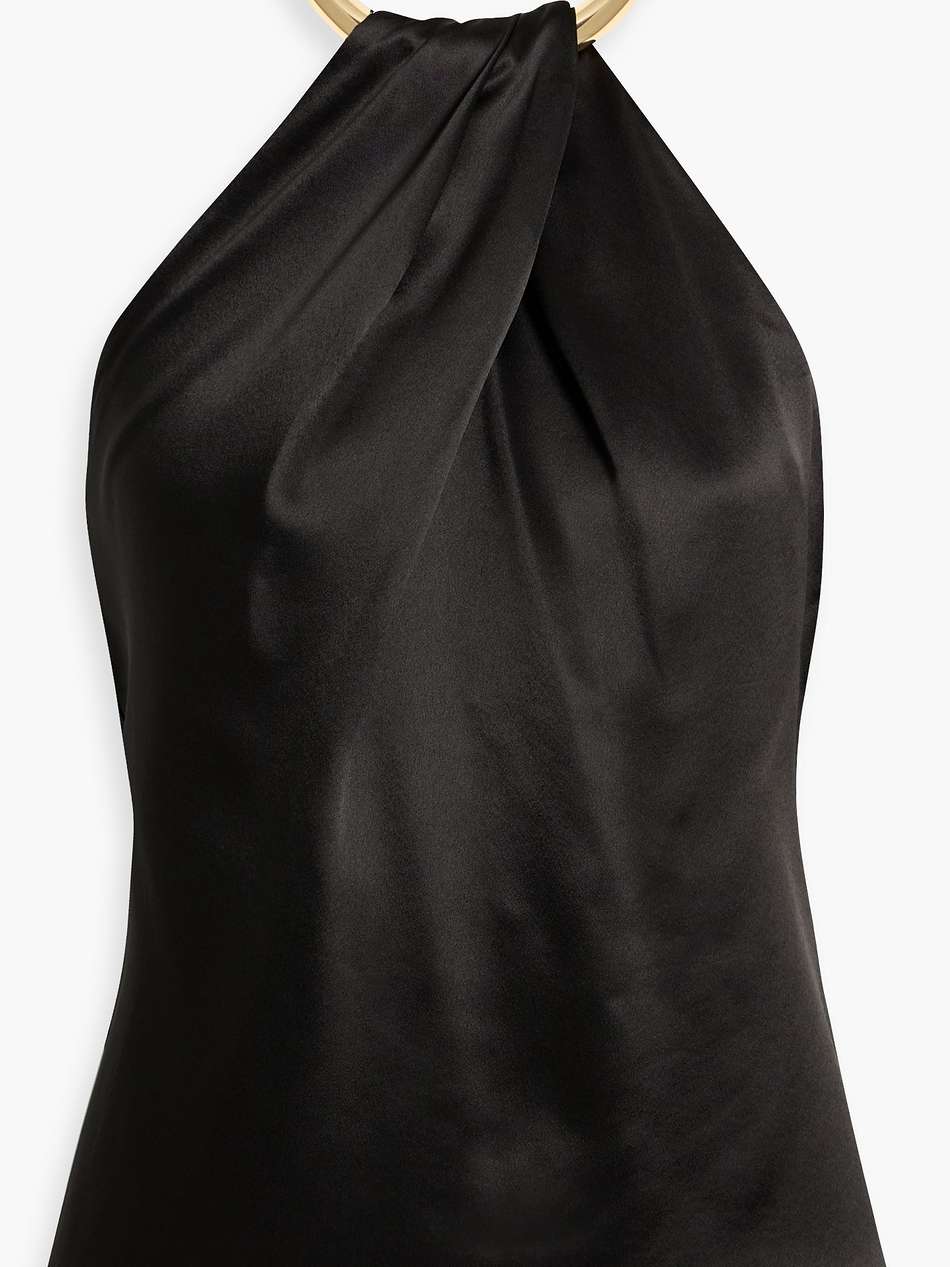 draped satin halterneck top
