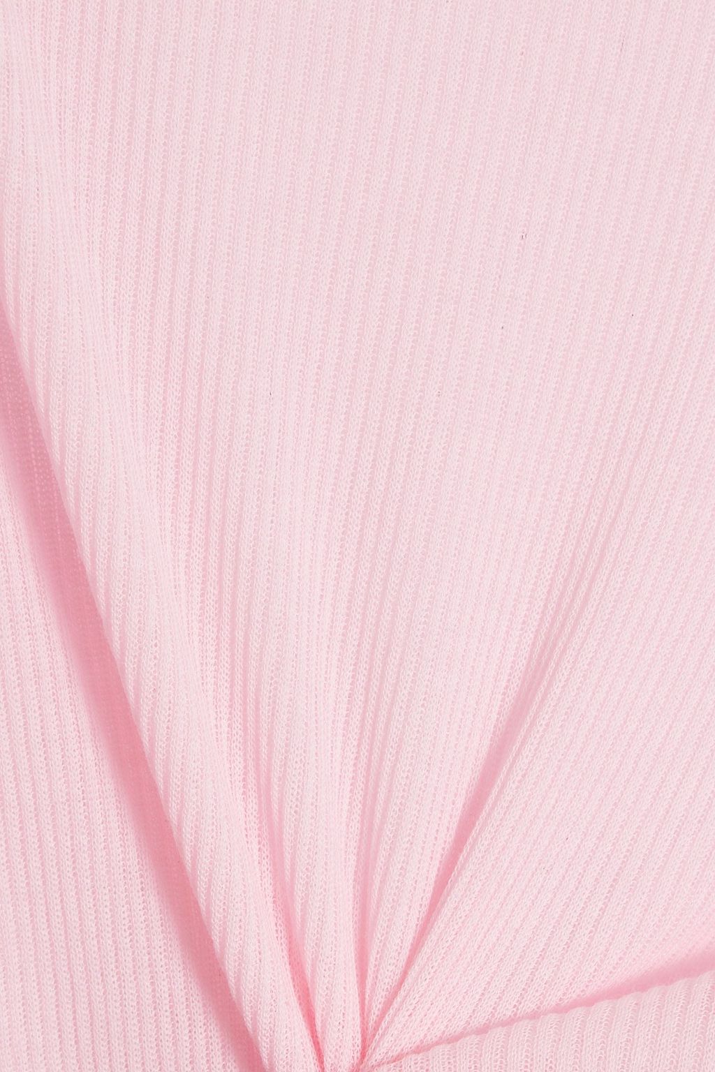 HELMUT LANG Ribbed cotton-blend turtleneck top