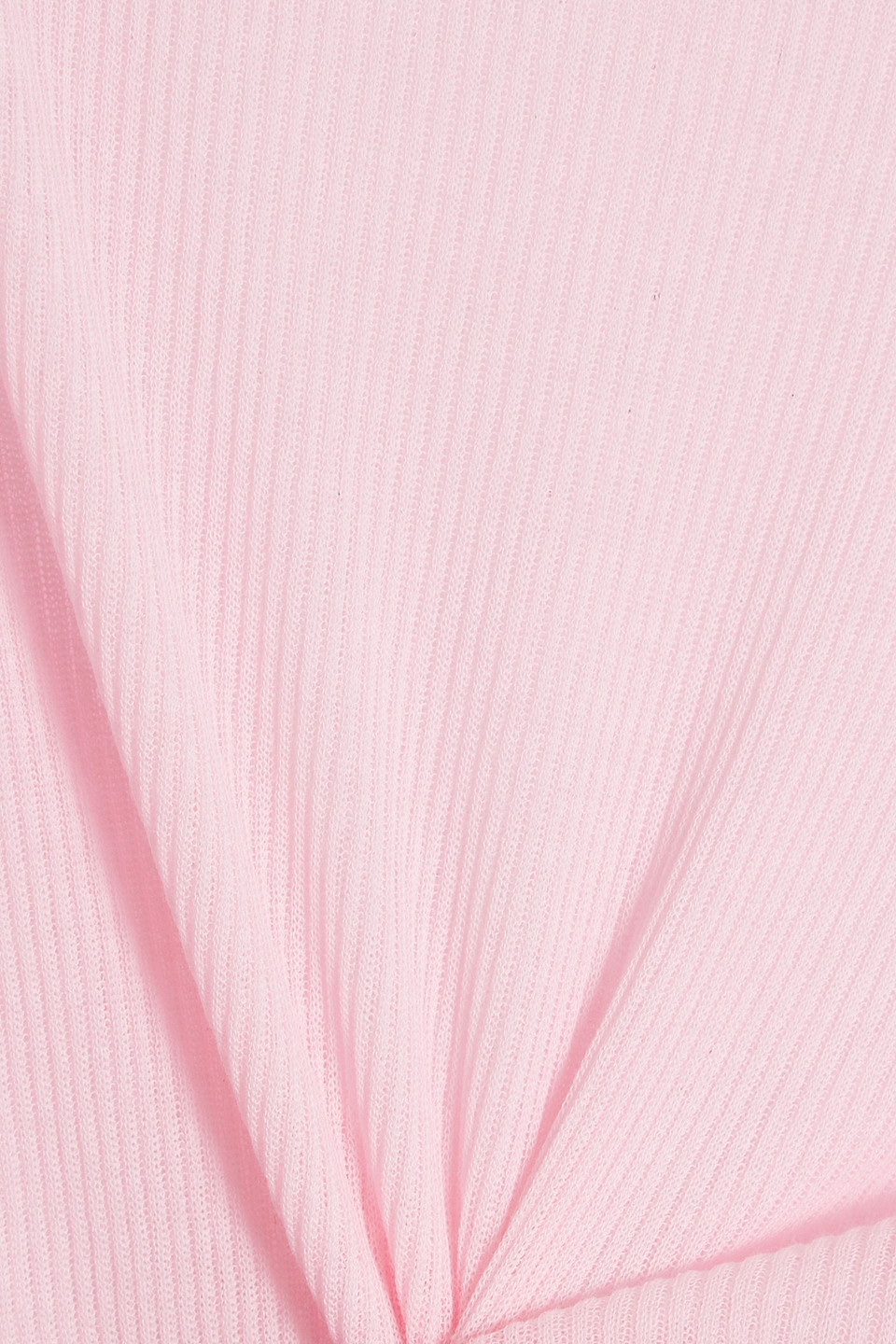 Helmut Lang Ribbed Cotton-blend Turtleneck Top In Pastel Pink