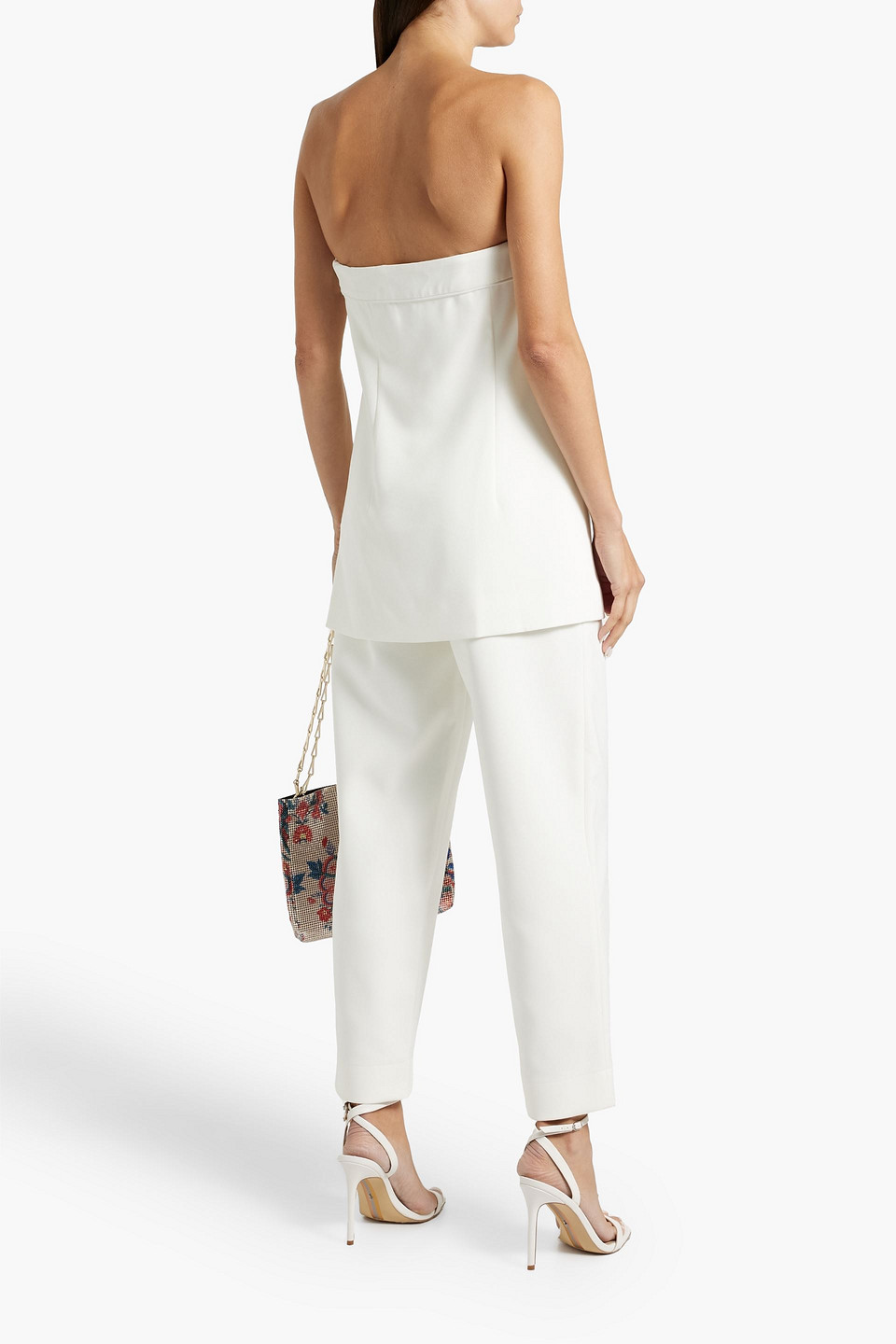 Nicholas Anamika Strapless Crepe Top In Ivory
