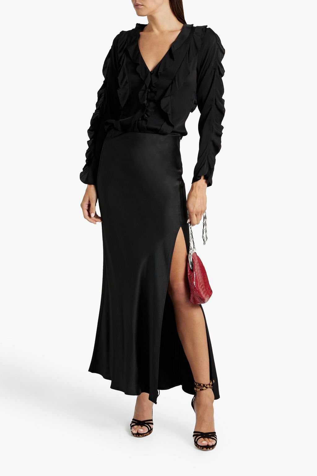 NICHOLAS Amira ruffled floral-print silk-chiffon blouse