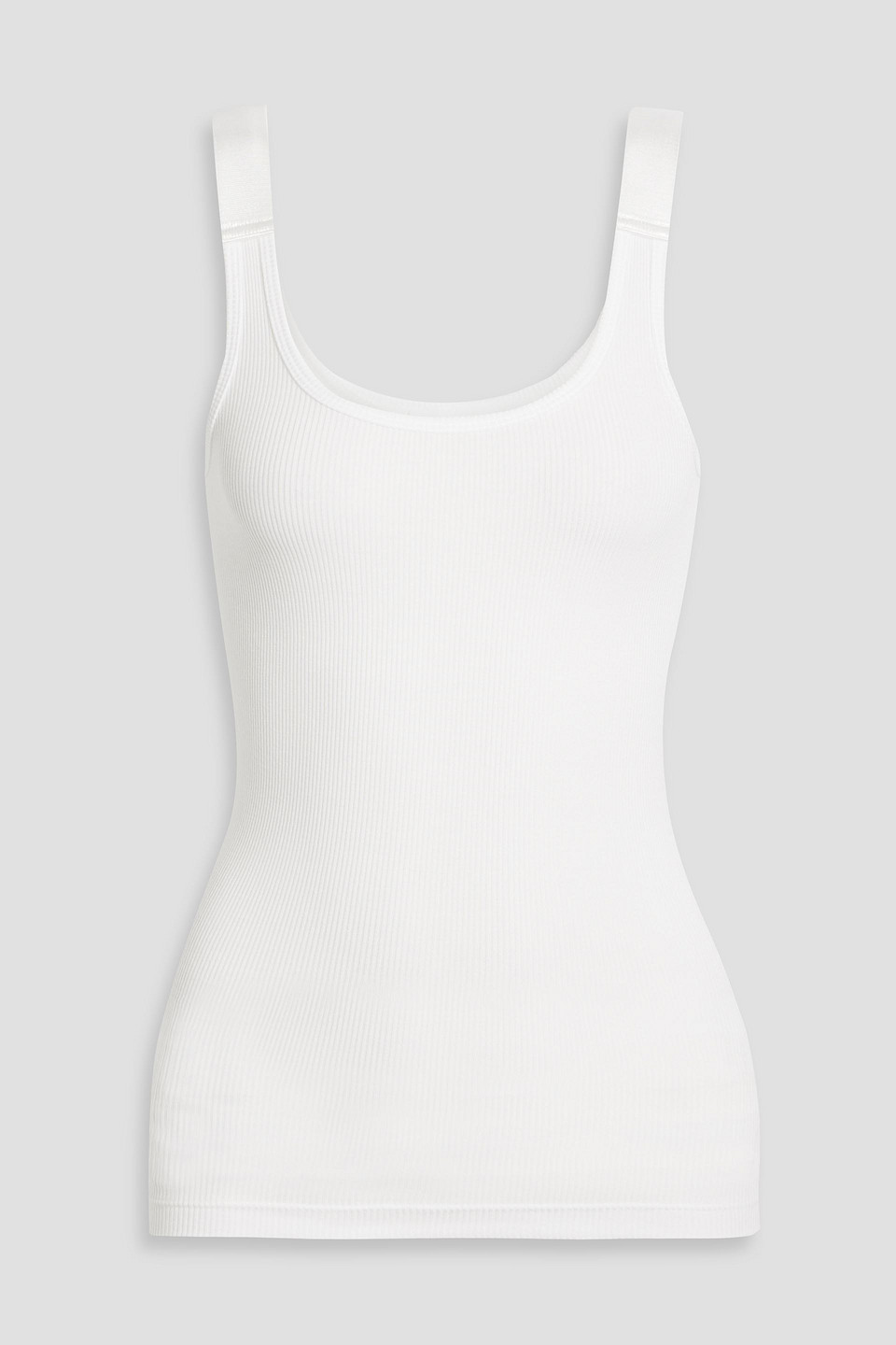 Helmut Lang Ribbed Stretch-modal Jersey Tank In White