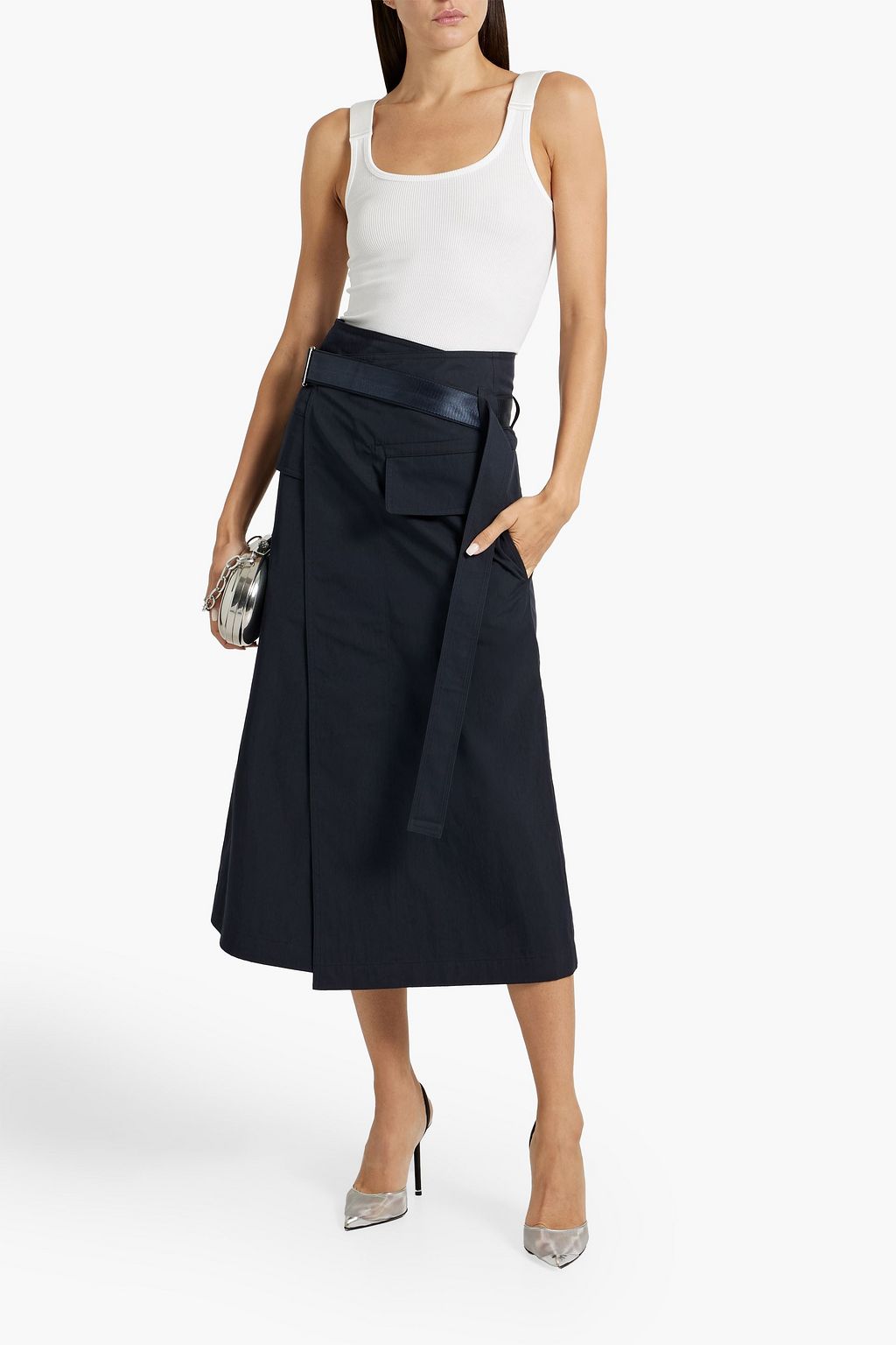 HELMUT LANG Ribbed stretch-modal jersey tank