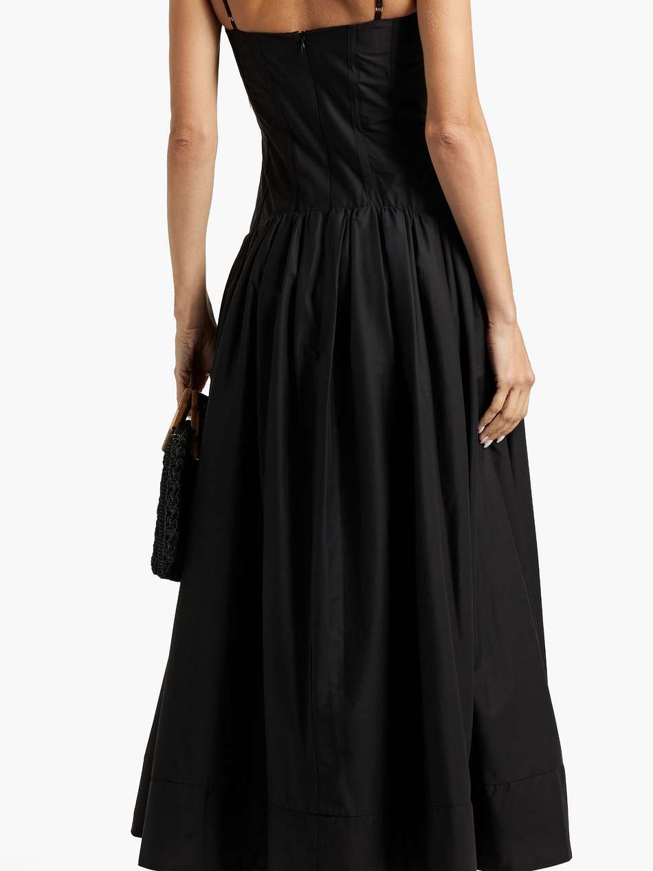 dolma gathered cotton maxi dress