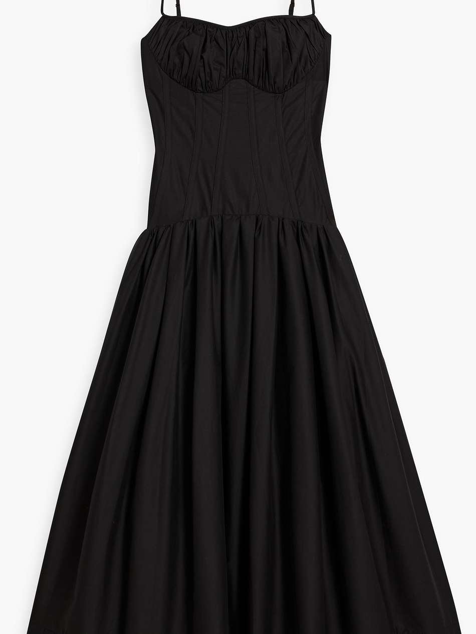dolma gathered cotton maxi dress