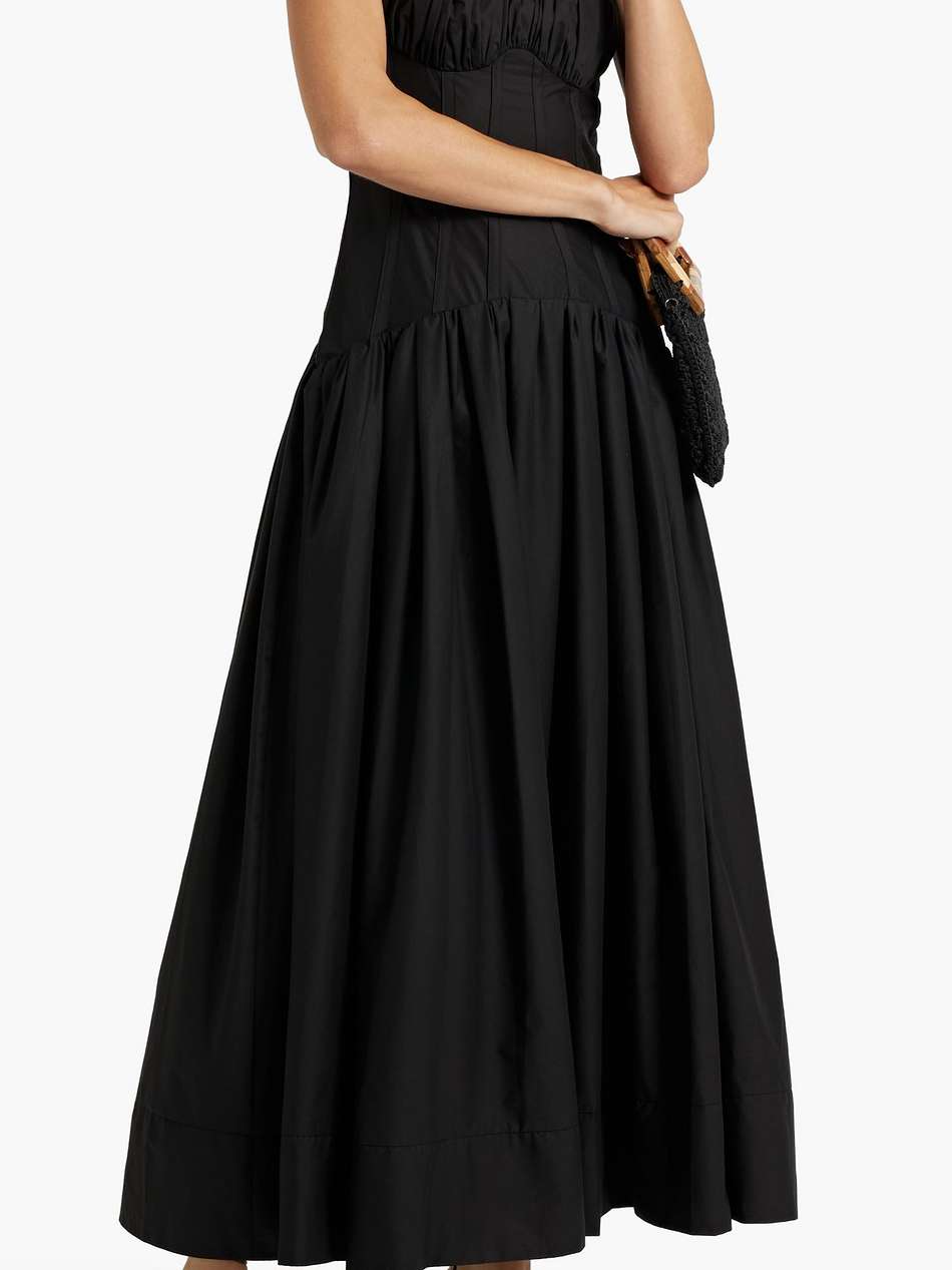 dolma gathered cotton maxi dress