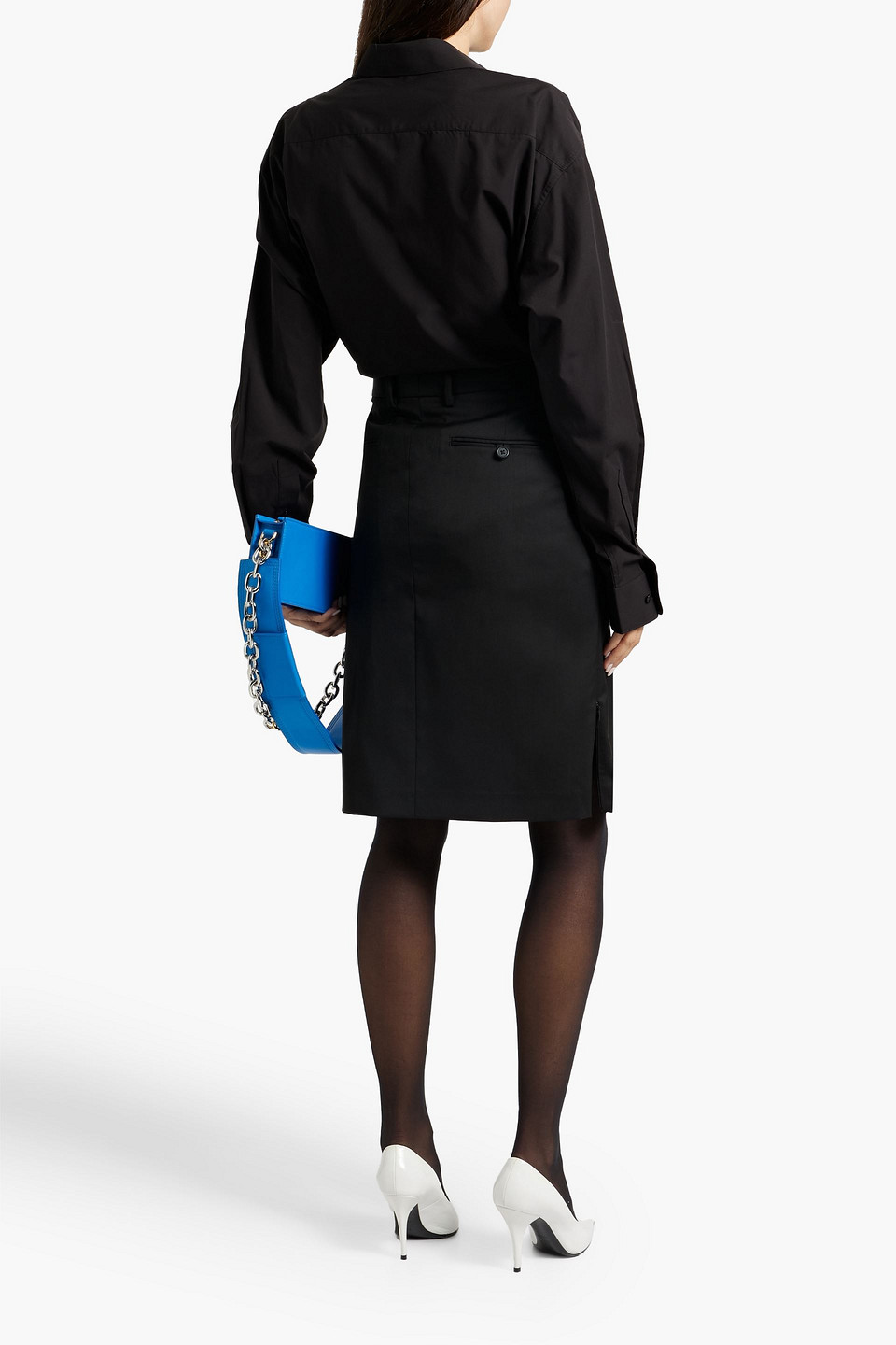 HELMUT LANG WOOL-TWILL SKIRT