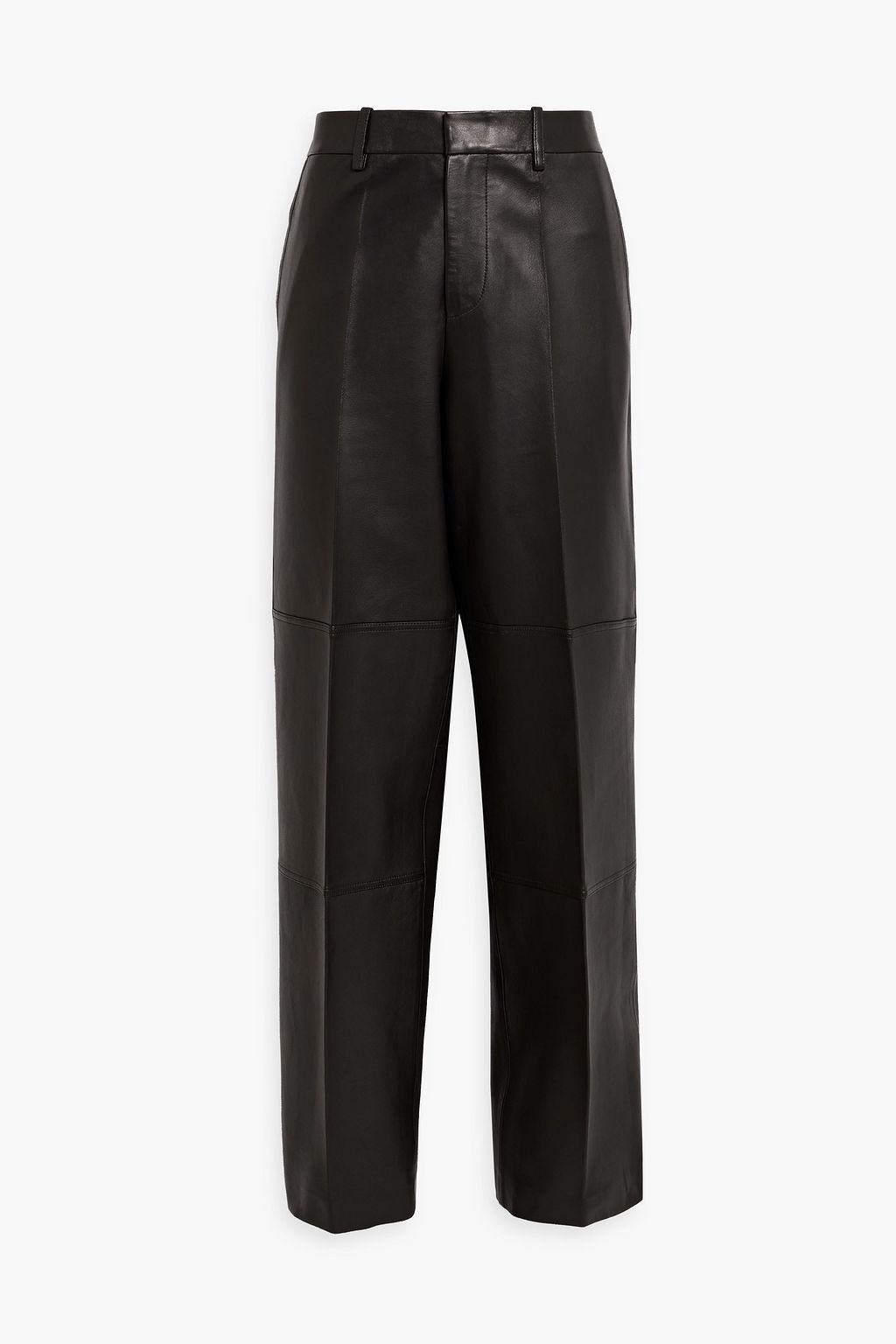 Leather tapered pants black US 2