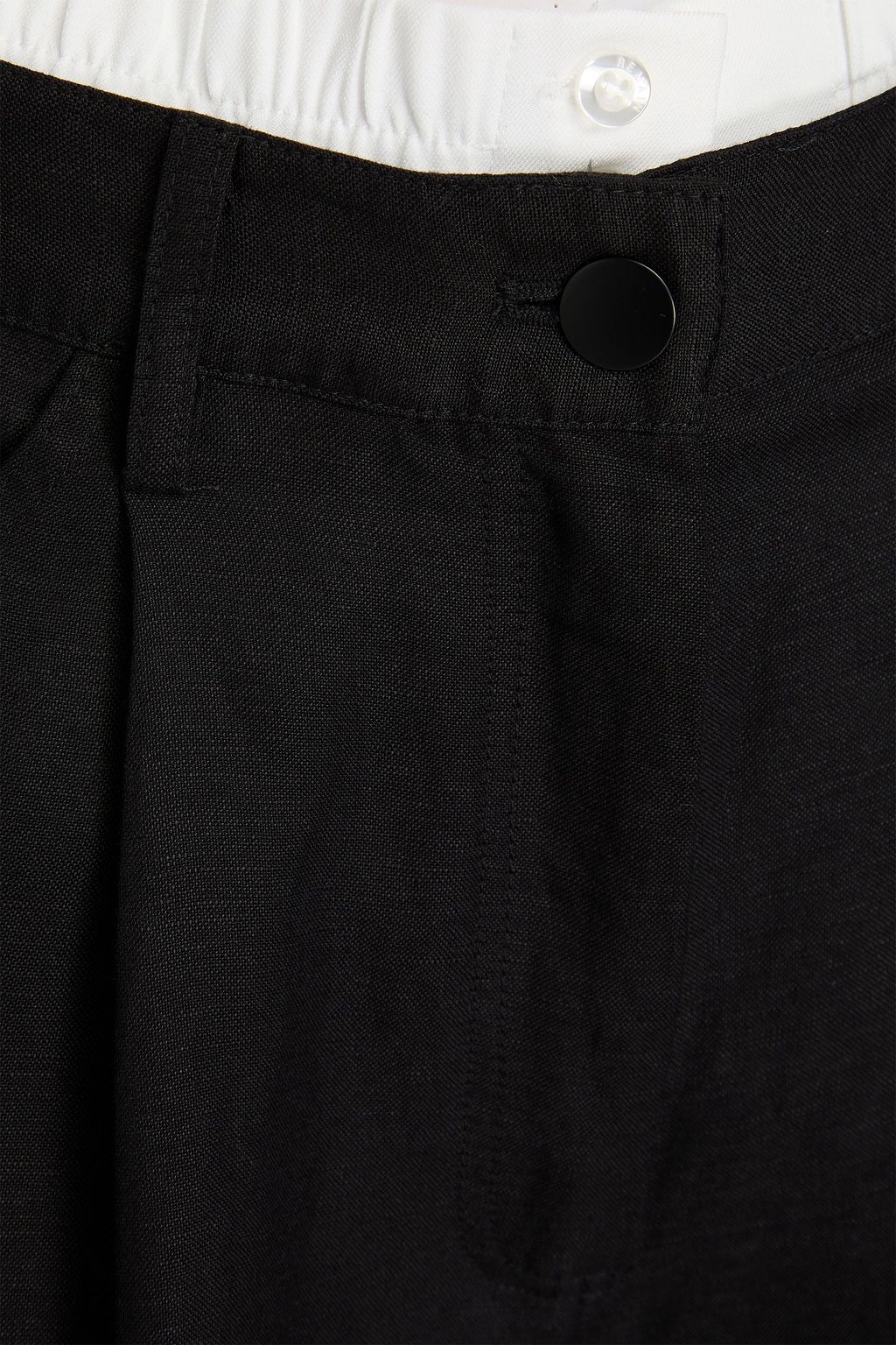 REMAIN BIRGER CHRISTENSEN بنطلون بأرجل واسعة من مزيج كتّان بطبقات